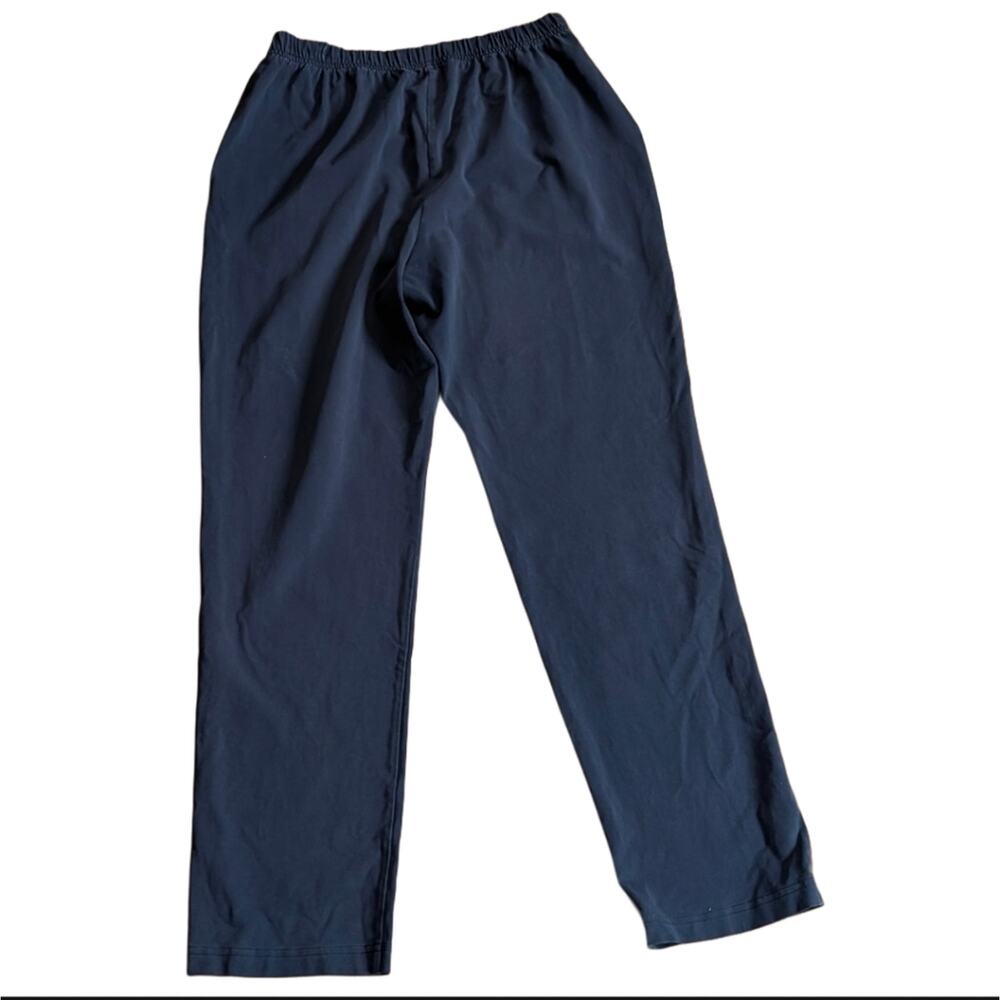 L.L. Bean Women's Regular Pull On Navy Casual Comfy Straight Leg Pants - Picture 2 of 3
